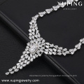 S-37 Luxury Crystal Bridal Wedding Jewelry Set Rhinestone Pendant V Drop Necklace Earring and Bracelet Set